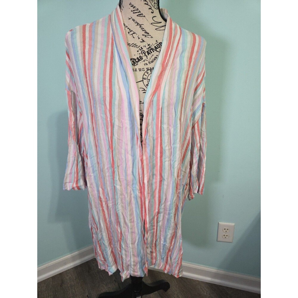PJ Salvage Saturday Morning Stripe Jacket robe new with tags small/medium